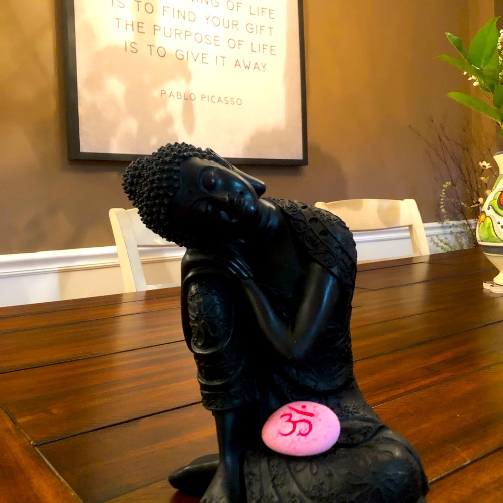OM Ohm Aum Gratitude Rock, decor alter piece